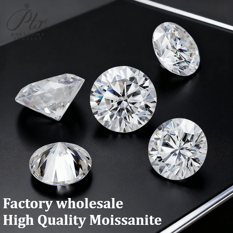 0.1ct-13ct مويسانيتي حجر فضفاض شكل دائري D اللون 8 قلوب و 8 سهام قطع VVS1 وضوح مع شهادة GRA لصنع المجوهرات