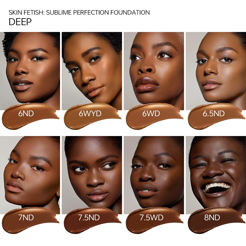 Pudaier ロングラスティング ナチュラル ファンデーション - ブラウン スモール ボトル、マット仕上げ、ベタつかない、クリーミーなテクスチャー、すべての肌タイプに適しています