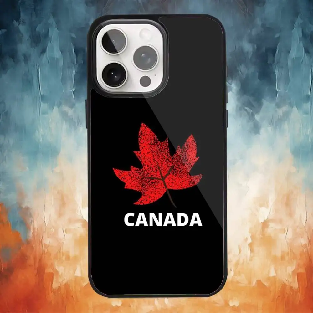 Coque de téléphone avec papier peint drapeau du Canada, étui magnétique pour iPhone17,16,15,14,13,12,11 Plus,Pro Max, chargement sans fil Magsafe