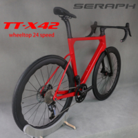 Wheeltop  24 speed  TT-X42  Bicycle Full Carbon Light Weight Road Bike With WheelTop Wireless Electric Group Set  carbon wheels