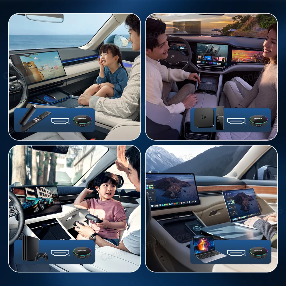 HD2CP Pro  CarlinKit Wireless Adapter HDMI Wireless Android Auto CarPlay 3-In-1 Smart Car Box HD Video for TV Sticks HDMI Device