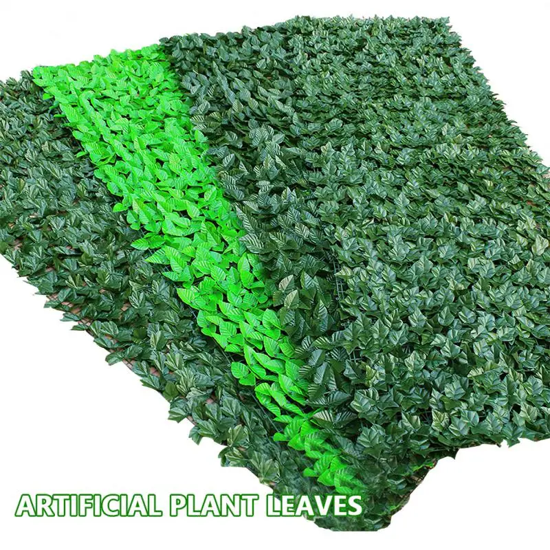 Painéis De Tela De Privacidade De Folha Verde Artificial Faux, Cerca De Planta De Jardim, Hedge De Rattan Ao Ar Livre, Decoração De Casa, 0.5X1M, 6 Unidades por Conjunto