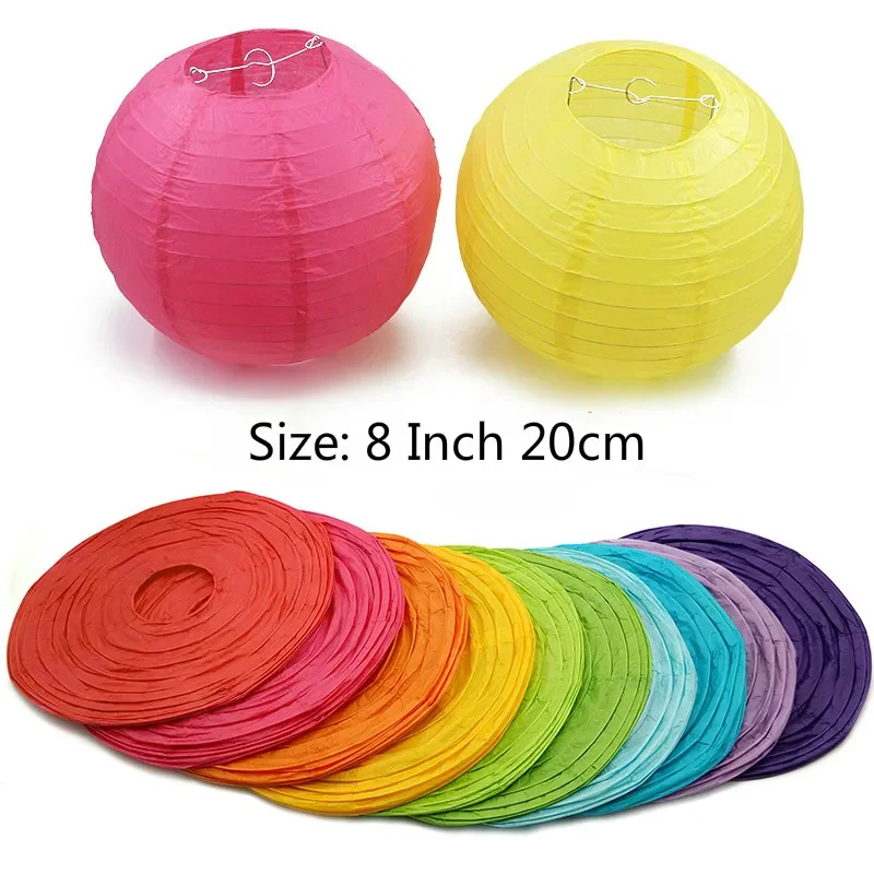 Multicolors Chinese/Japanese Round Paper Lanterns Ball for Wedding Party Hanging Lanterns Birthday Decor Babyshower DIY Supplies