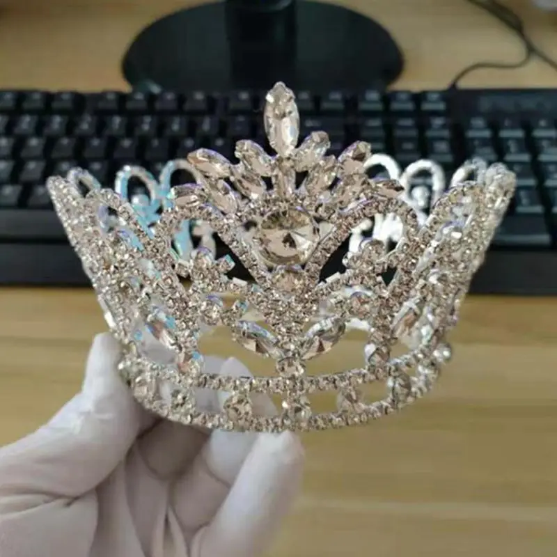 Wedding Accessories full round Queen crown Pageant For Women