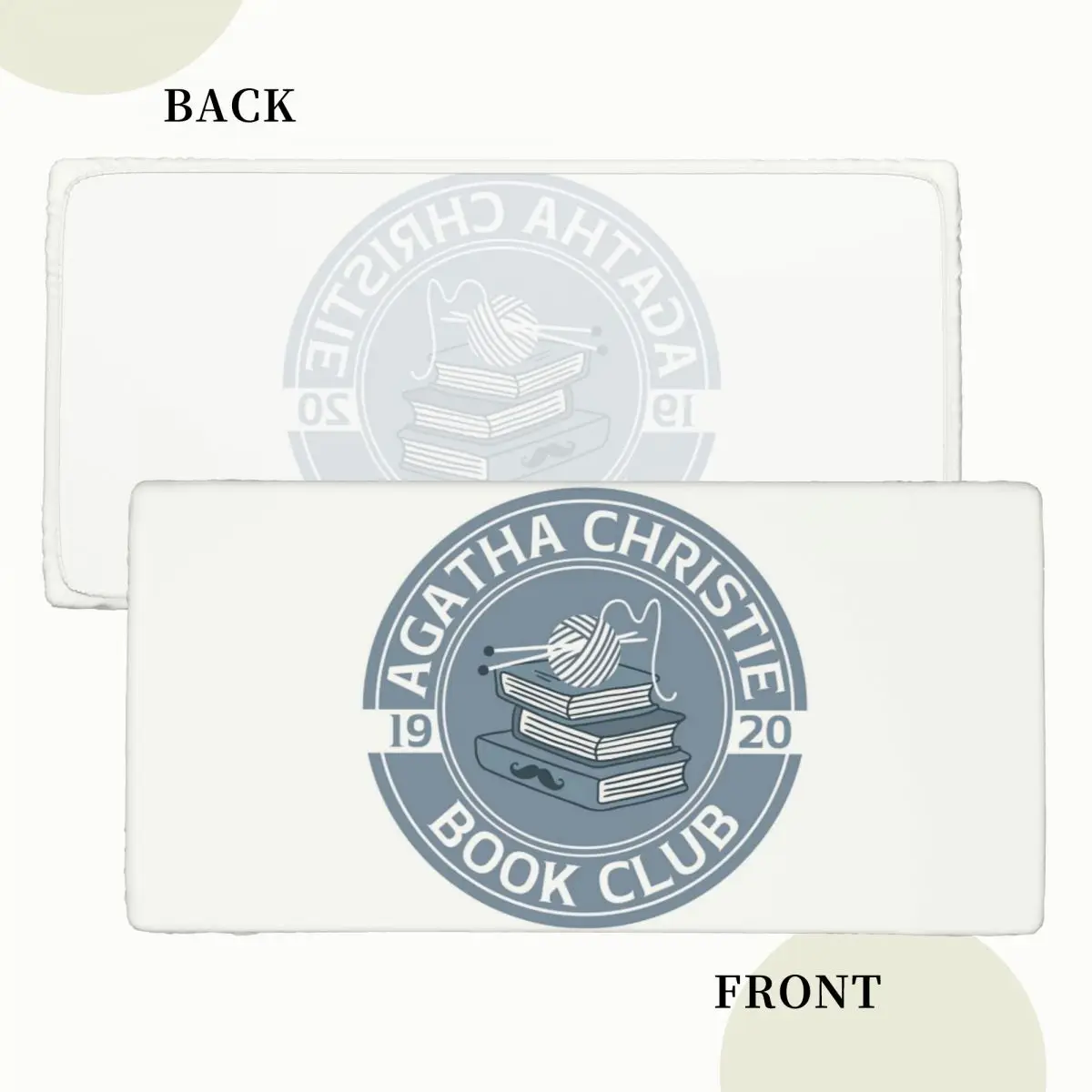 Agatha Christie Book Club Customized Rectangular Tablecloth Waterproof Table Cover for Dining Events Table Cloth