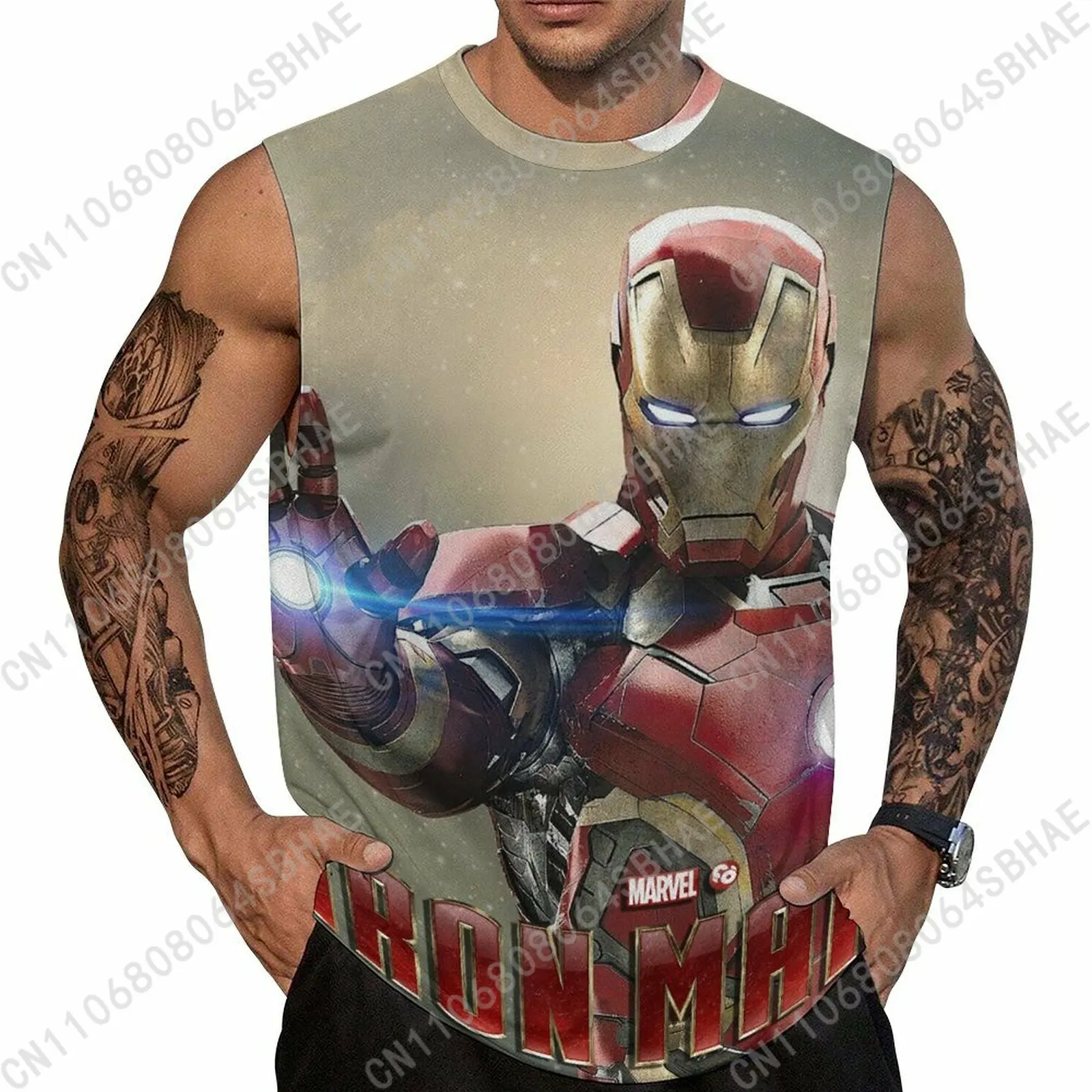 

Marvel Iron Man Custom Men's Sleeveless Shirt Personalized Tank Top Wear Summer Vest Tops Men Daily Use Cosplay