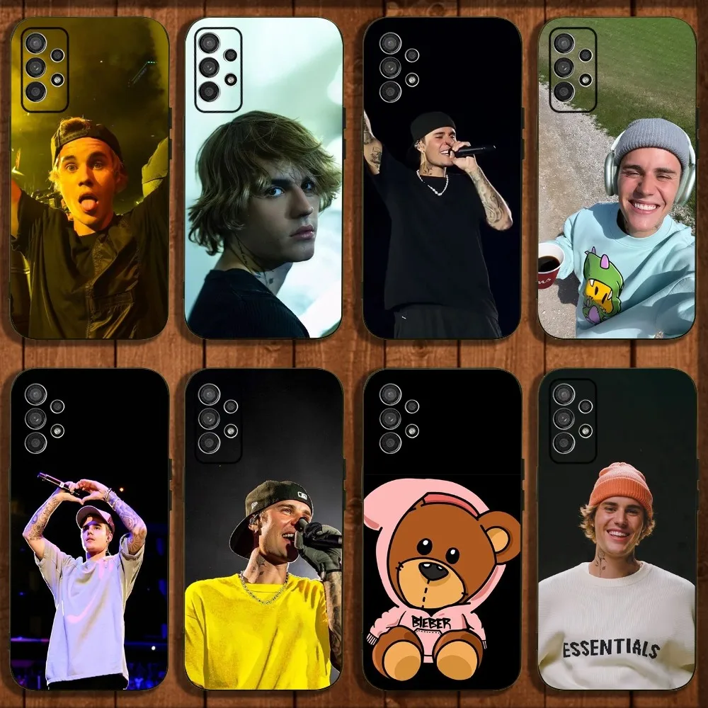 

Singer J-Justin Drew B-Bieber Phone Case For Samsung Galaxy A13,A21s,A22,A31,A32,A52,A53,A71,A80,A91 Soft Black Cover