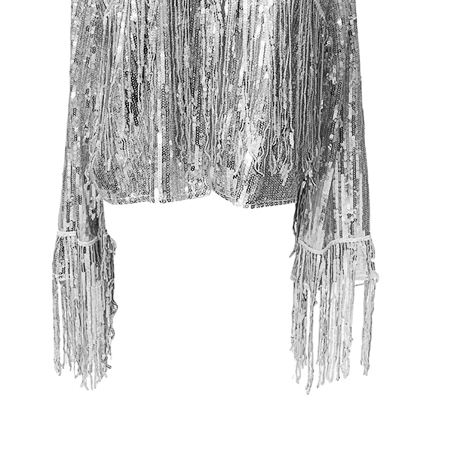Women's Sequin Jacket Shiny Lightweight Long Sleeve Lapel Coat for Music Festivals Parties Cosplay Exhibition Nightclub Vacation
