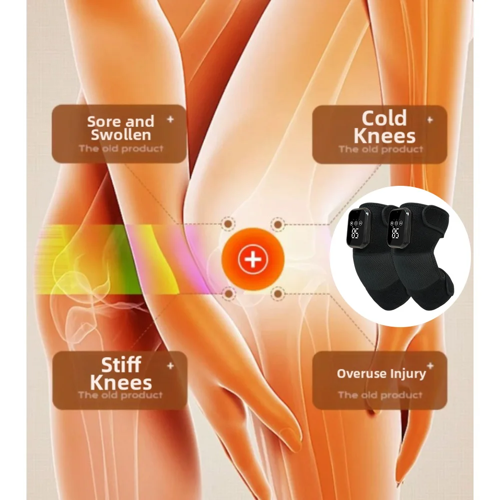 Infrared Therapy Heated Knee Massager For Daily Care 25x10x9cm 360 Ergonomic Fit Adjustable Temperature 40 C-60 C