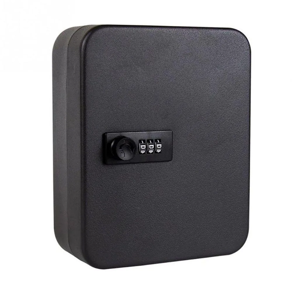 20 Key Hooks Combination Key Cabinet Key/Code Lock Wall Mounted Key Storage Lock Box Space Saving Easy Installation