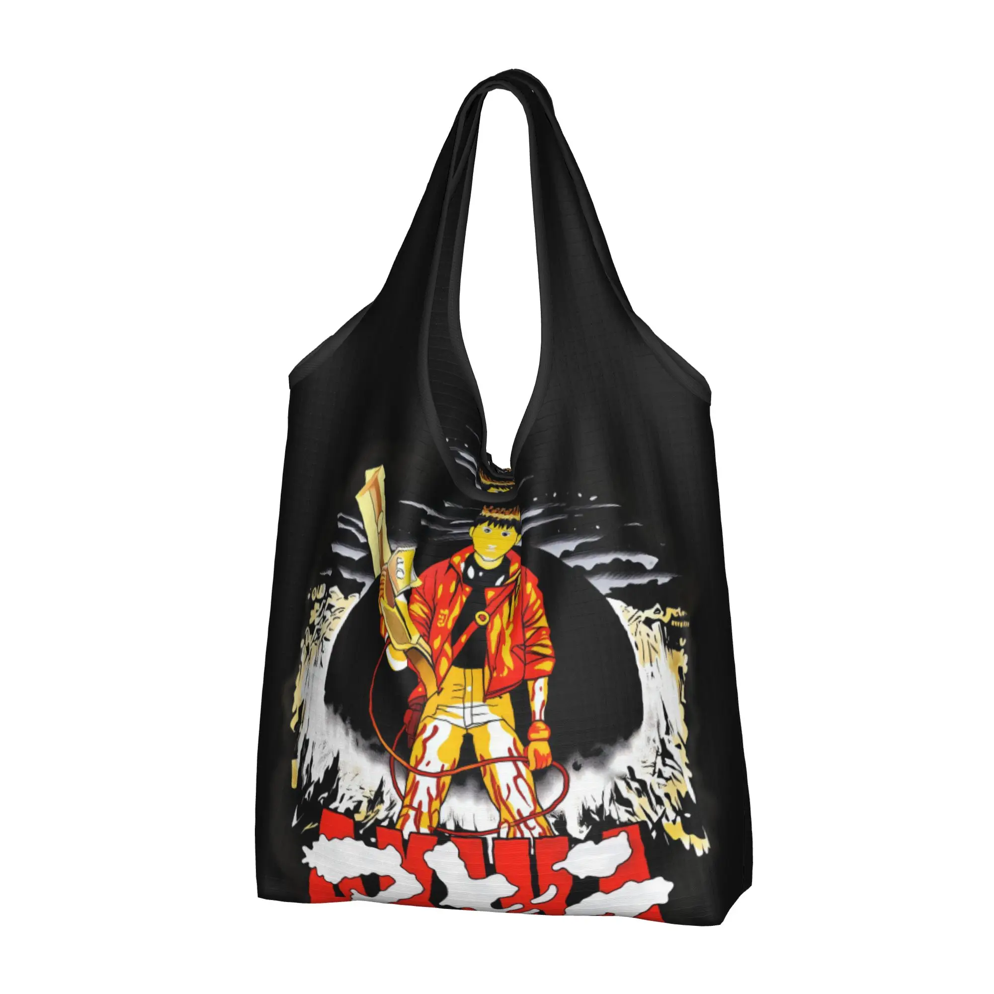 Japane Anime Akira Otomo Katsuhiro  Groceries Shopping Tote Bags Women Kawaii  Shoulder Shopper Bags Big Capacity Handbag