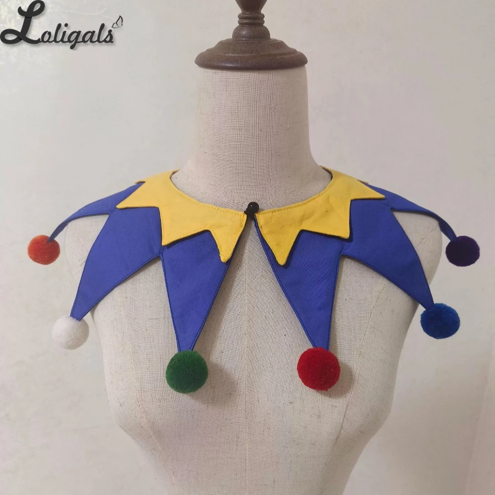 

Colorful Clown Collar Halloween Detachable Collar Circus Cosplay Accessories