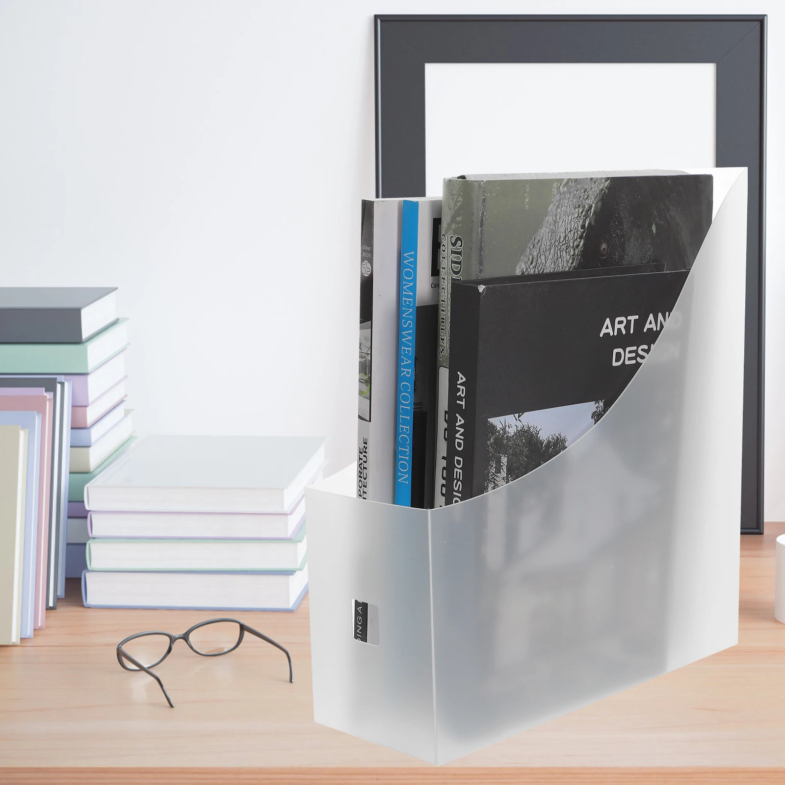 

2pcs Desktop File Rack Storage Box PP Magazine Organizer Holders Office Home Documents Folders Catalogs Mail Rack File Cabinet