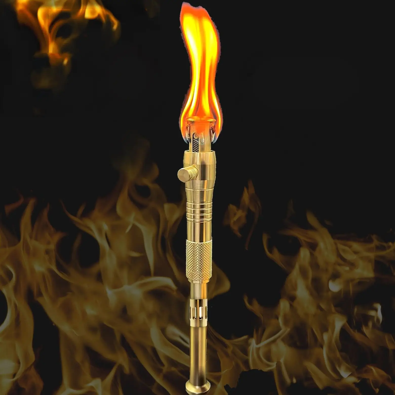 

Long Handled Torch Lighter Oil Storage Tank Design Handmade Trench Torches, Fire Sticks Kerosene Personalized Outdoor Firework