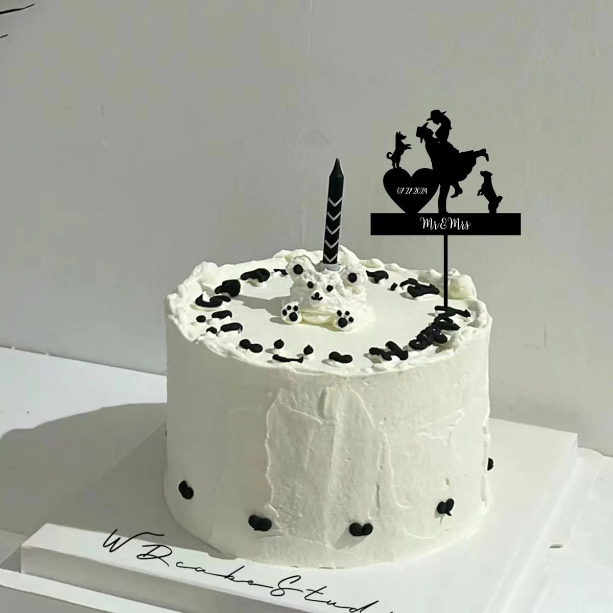 1PC Affordable Romantic birthday wishes Customized Name Cake Sign Cake Ornaments Engagement Bridal Shower Party Decoration
