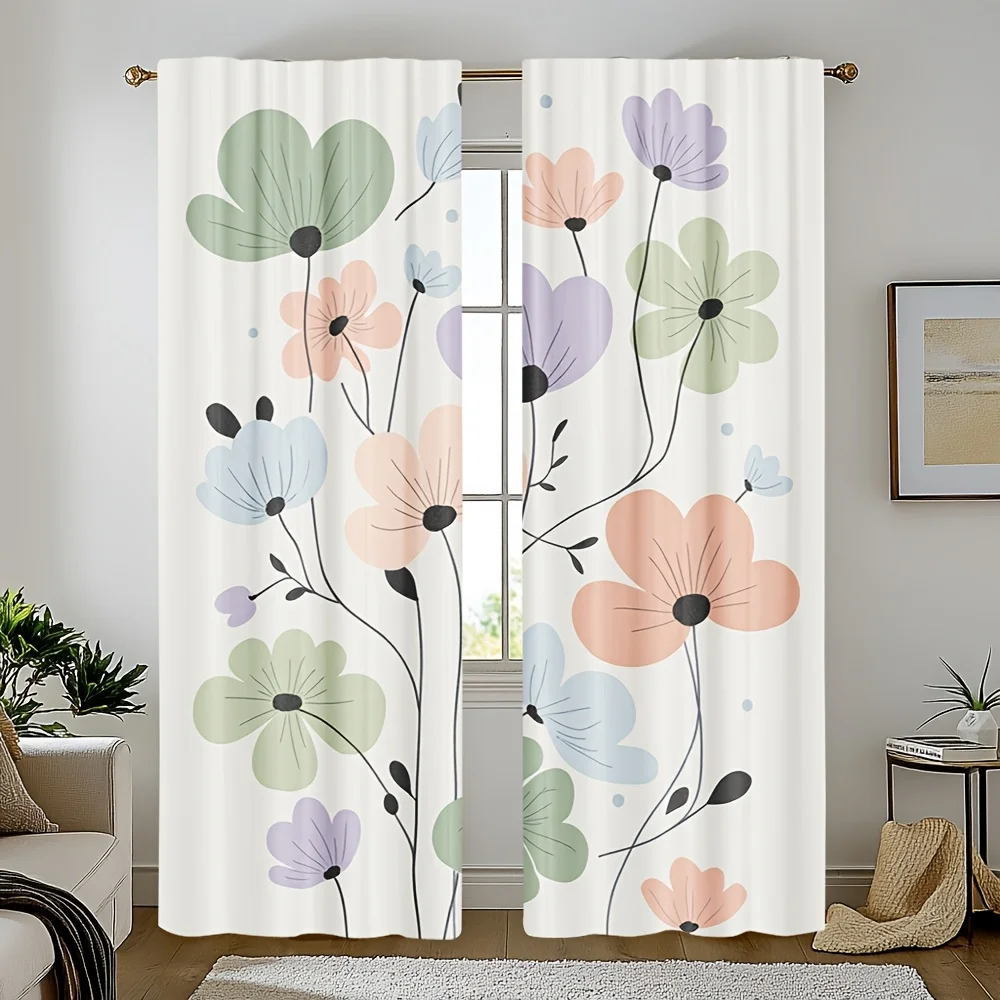 2Pc Pastel Floral P…