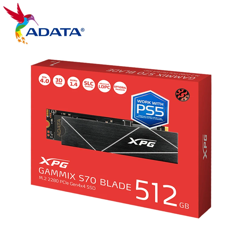 ADATA XPG S70B PCIe4.0 M.2 NVMe SSD Solid State Drive 1TB 2TB Internal Hard Drive Max 7400Mb/s High Speed Hard Disk Support PS5