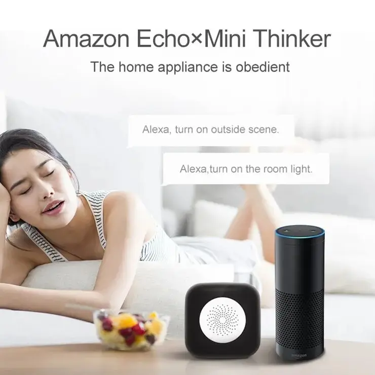 Geeklink-Mini Thinker Smart Home, Control remoto Universal, WIFI + IR + Centro de Control RF, Compatible con Alexa para smart home