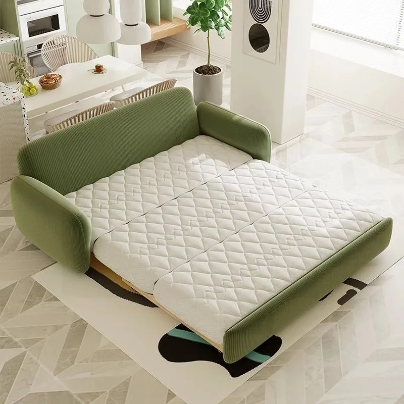 أريكة سرير المشاهير على الإنترنت حديثة وبسيطة من صوف الضأن، شقة صغيرة، غرفة المعيشة، المنزل، التراص، الخشب الصلب، متعددة الوظائف #5