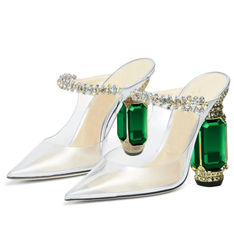 

SHOFOO Сексуальные женские туфли на высоком каблуке. Прозрачные туфли из ПВХ. Высота каблука около 10,5 см. Туфли-лодочки с острым носком и босоножками. Хрустальный каблук.