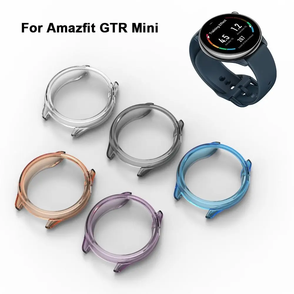 อุปกรณ์ป้องกันหน้าจอกรอบกันรอยขีดข่วนแบบใส TPU ฝาครอบป้องกันสำหรับ amazfit GTR MINI