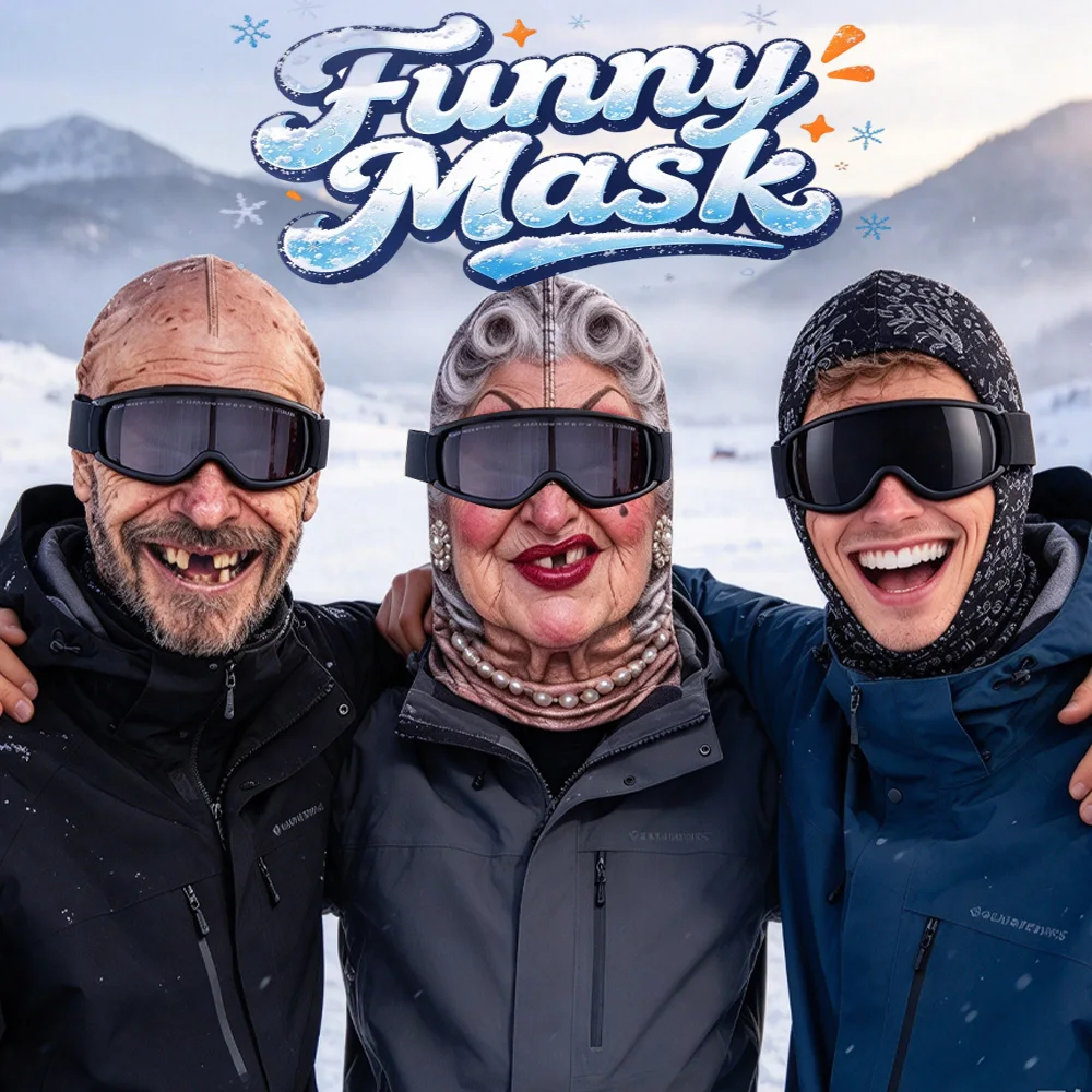 2027 New Full Cover Funny Ski Balaclava, Breathable All Season Face Mask With Vents, Unisex Face Cover Party Favor
