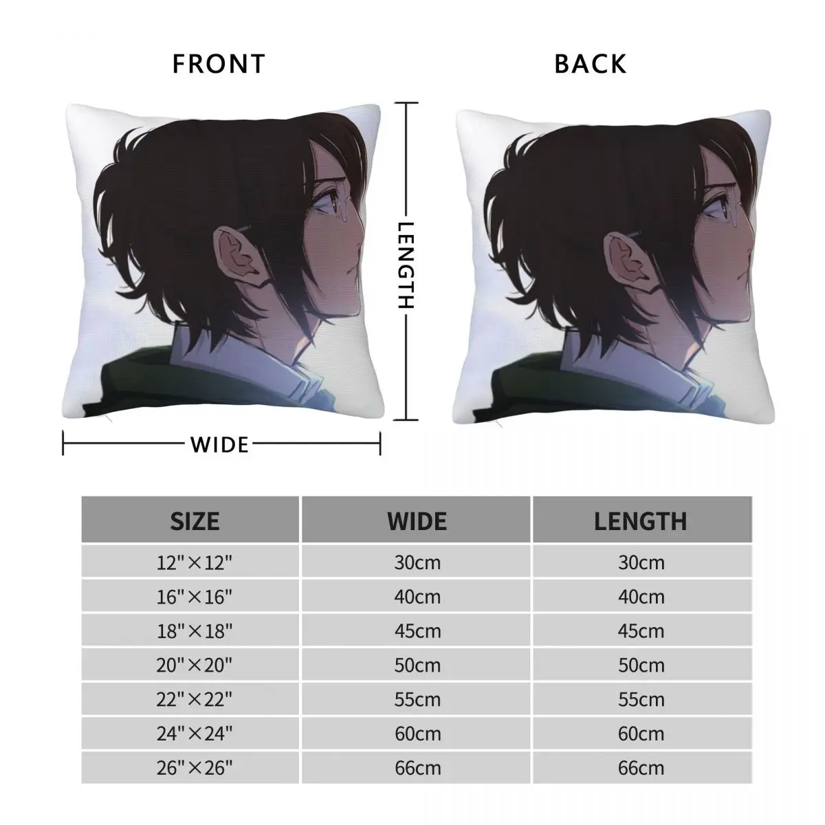 Attack On Titan Hange Zoe Anime Girl  Square Pillowcase Cushion Cover Pillow Case Throw Pillow Cover for Home Bedroom Car