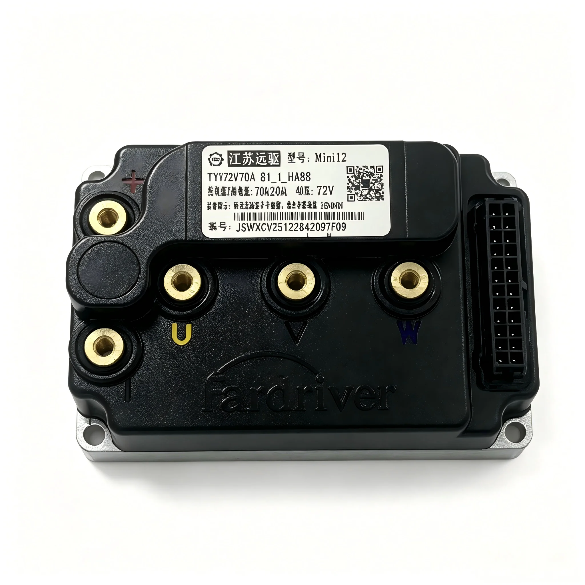 Fardriver Mini12 72V70A/72V80A  Small Size Sine Wave Programmable Controller for Electric Bike