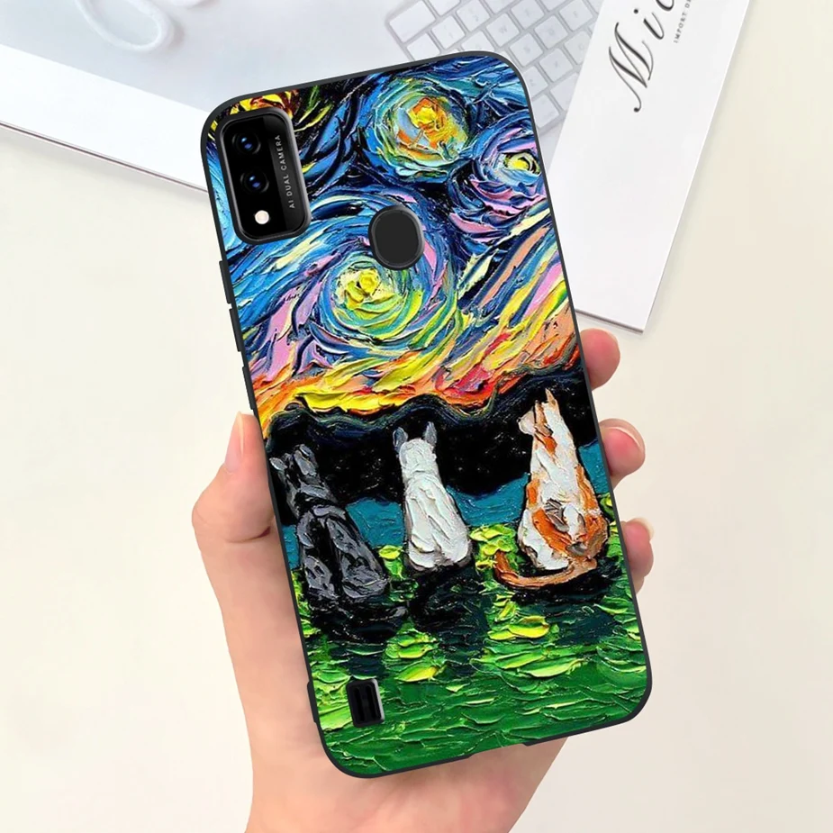 For ZTE Blade A51 Case BladeA71 Cute Astronauts Cartoon Cover Soft TPU Phone Case For ZTE Blade A71 A7030 BladeA51 Fundas Bumper