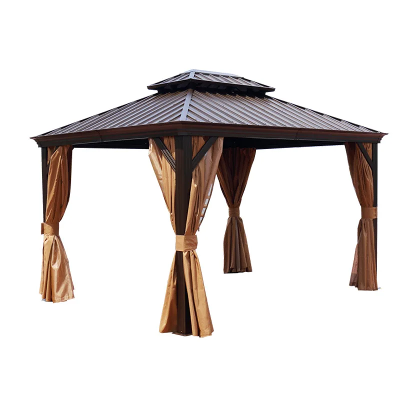 

Customizable gazebo Outdoor courtyard Outdoor garden Shade awning Villa Aluminum alloy sun tent Scenic area Assembly pavilion