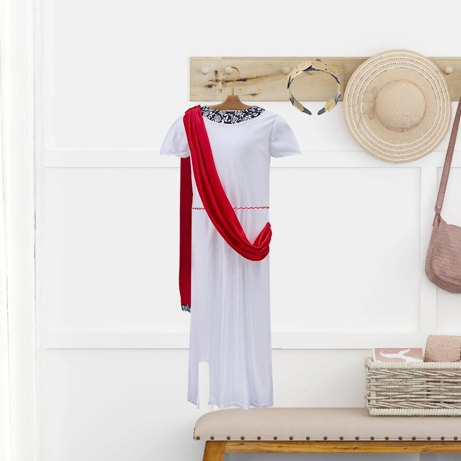 

Детский греческий костюм-тога для маскарада с повязкой на голову для фестивалей и ролевых игр