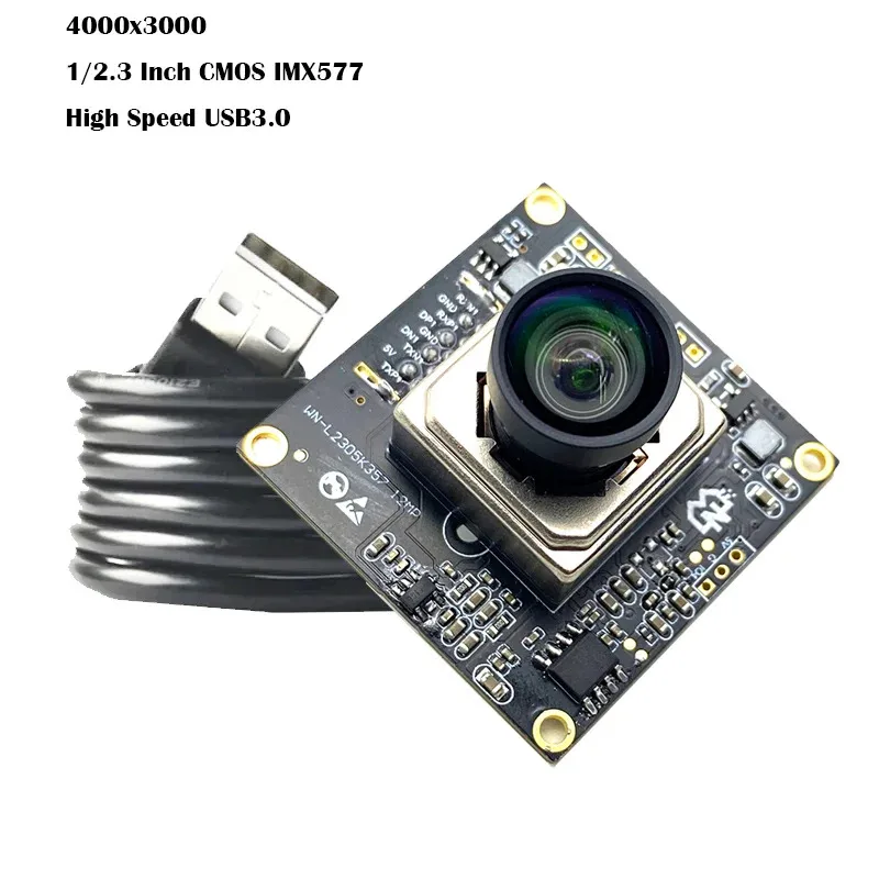 

4000Hx3000V 4K 12MP HD IMX577 USB3.0 Camera Module 100 Degree AF/FF MJPEG, YUY2, H.264 UVC-Compliant For Face Recognition