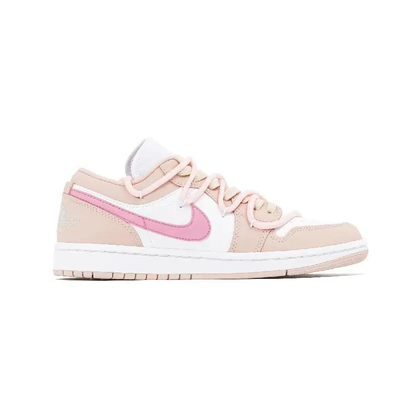 【Customize】Air Jordan 1 Vintage Basketball Shoes Unisex Low-top Pink Sneakers shoes DC0774-120