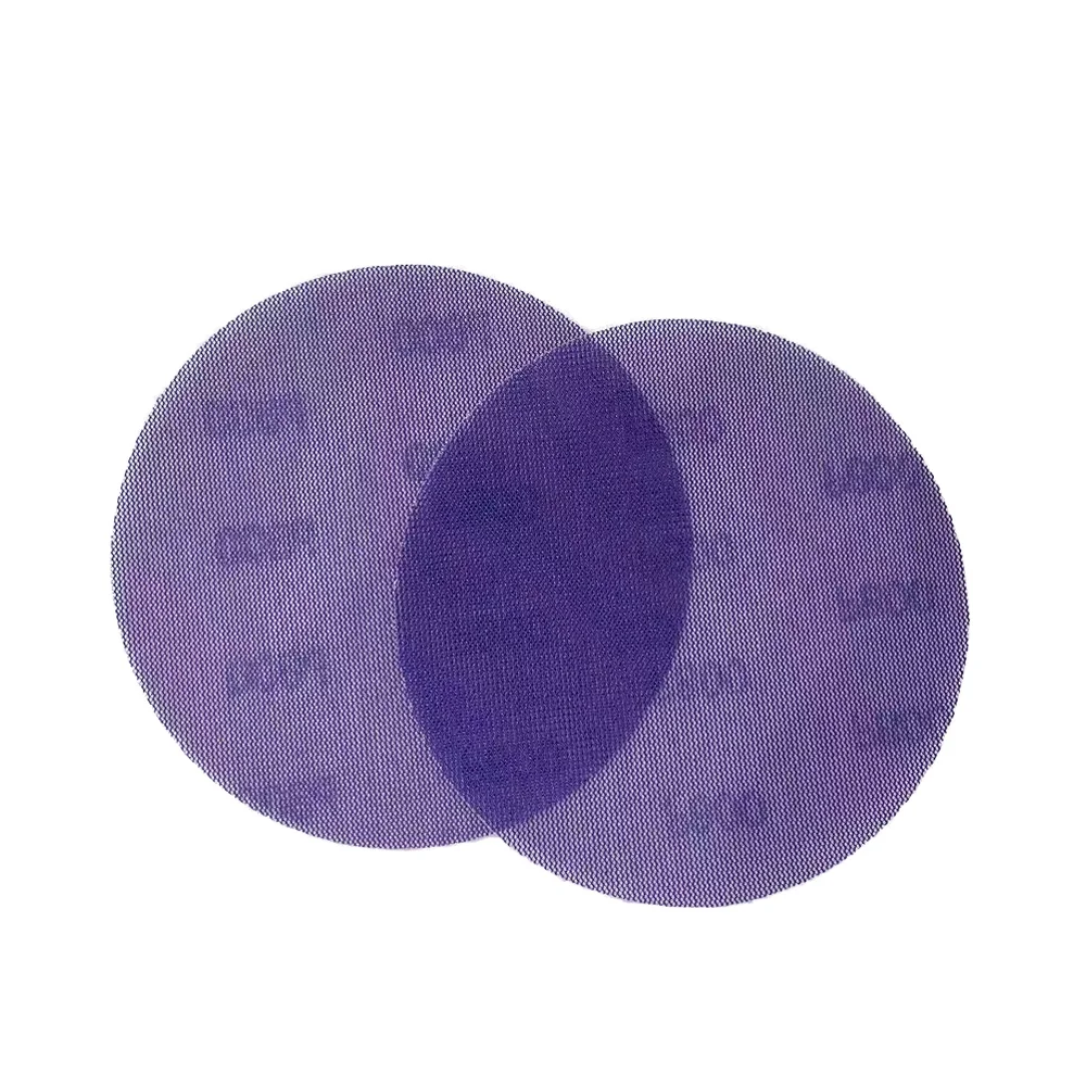 20PCS 5 Inch/125mm Purple Ceramic Mesh Sandpaper, Dustless Hook & Loop Backing Sandpaper for 5