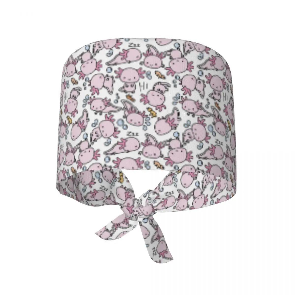 Swimmy Axolotls Scrub Hat Doctor Working Surgical Cap Men Women Adjustable Nursing Caps for Dentist