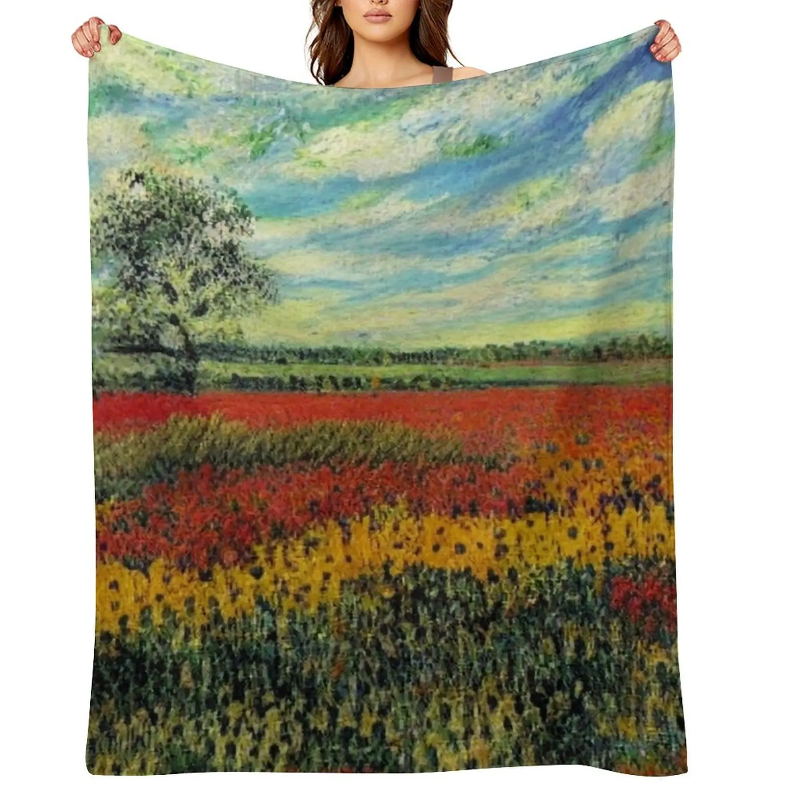 

Wildflowers Throw Blanket Bed Cute Plaid halloween anime Blankets