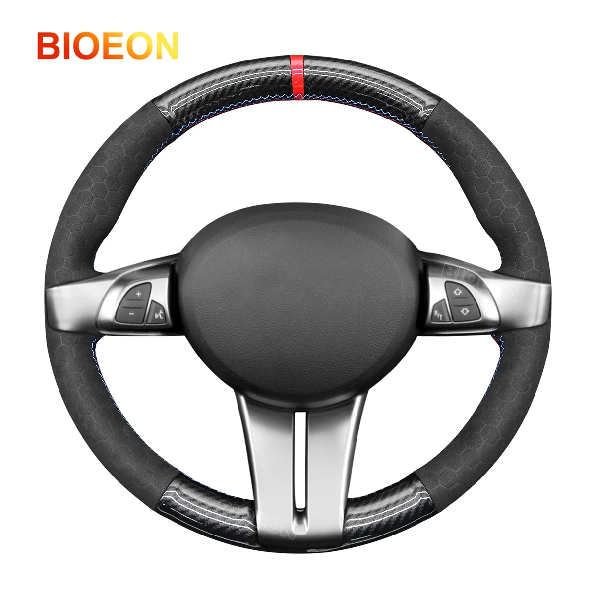

Чехол на руль Bioeon из искусственной кожи сшитого вручную из углеродного волокна для BMW Z4 E85 (Roadster) 2006-2008 гг.