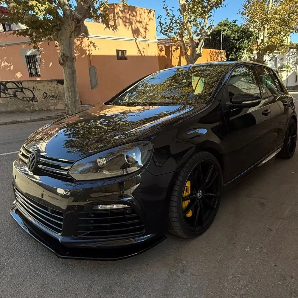 

Car Front Bumper Splitter Lip Diffuser Spoiler Guard For VW Golf 6 MK6 R R20 2008-2013 Body Kit Tuning Gloss Black ABS