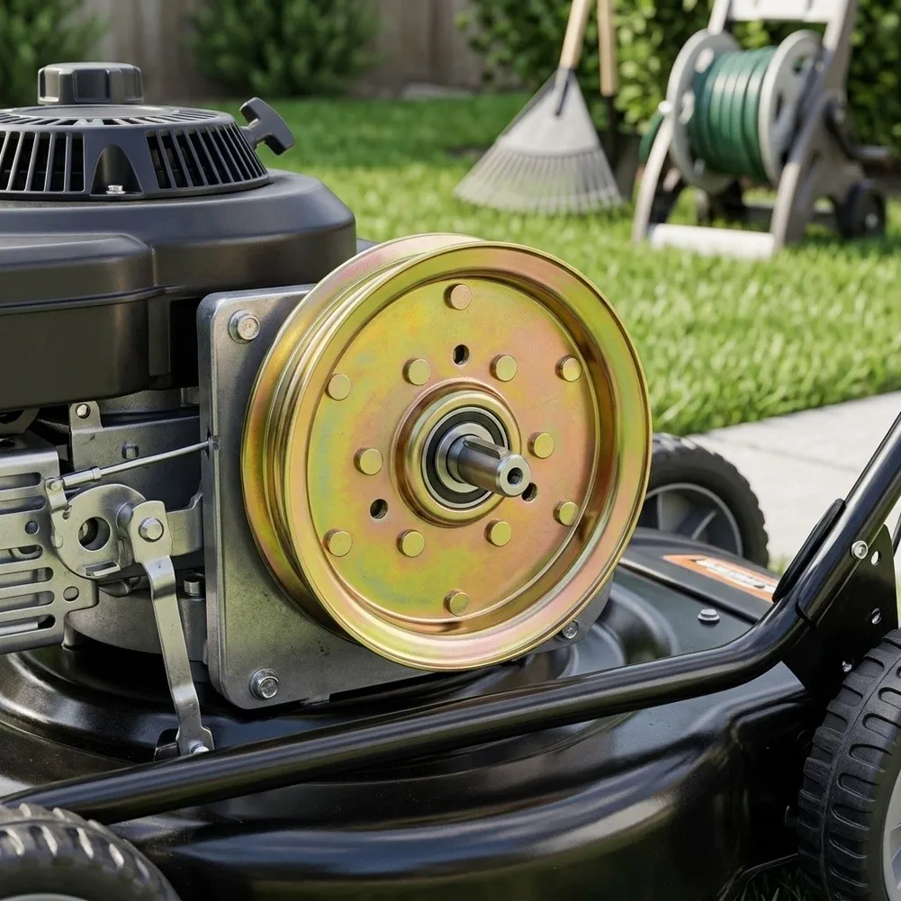 Power Transmission Part Flat Idler Pulley For Challenging Mowing Environments Robust Metal Construction High-performance Design