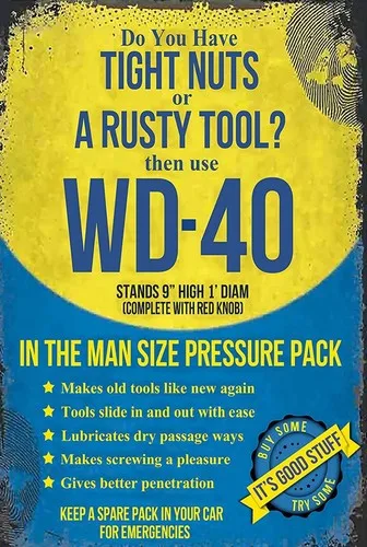 Tight Nuts Rusty Tool Funny ; Aluminum Metal Sign