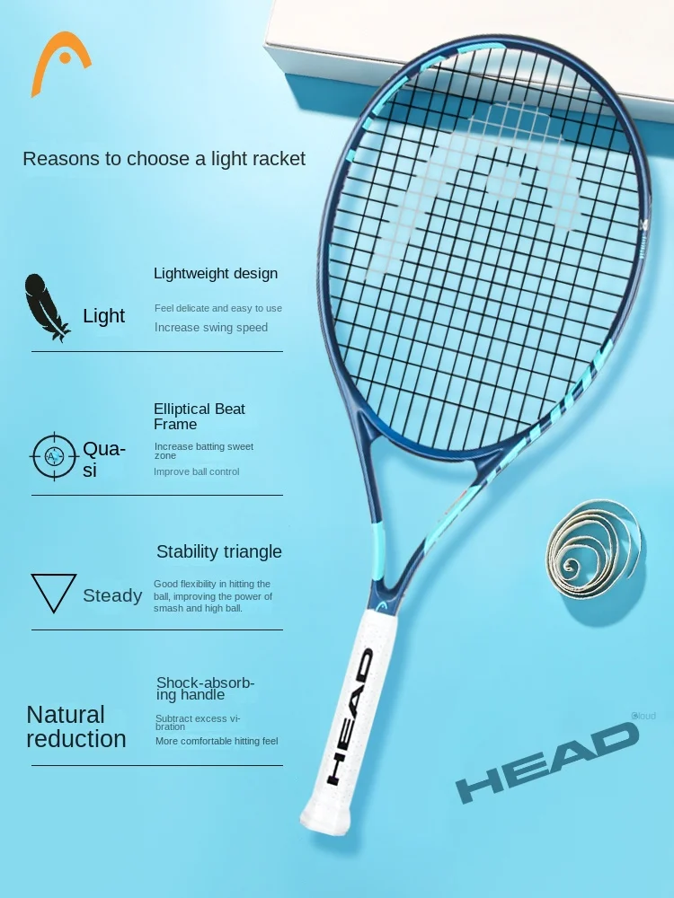 Original HEAD Tennis Racket Aluminium Alloy Lightweight Rackets Professional Men Women Beginners Tennis Racquet with Bag