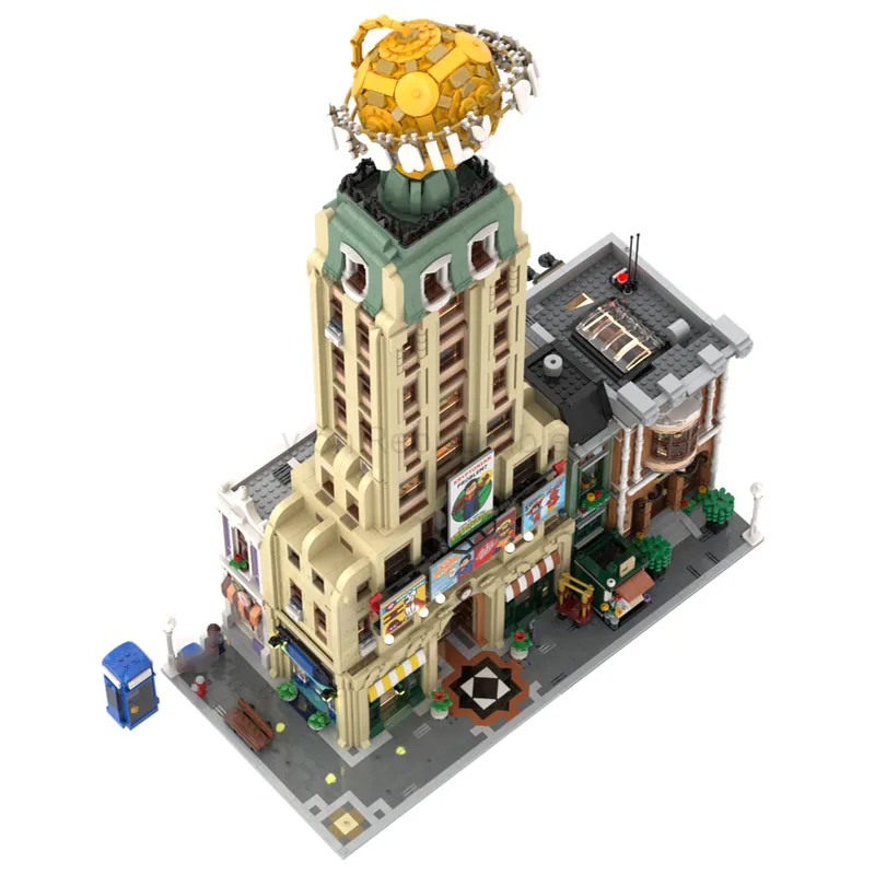 Novos blocos de construção moc bat filme arquitetura modelo planeta boutique hotel modular brinquedo das crianças presente diy conjunto montagem