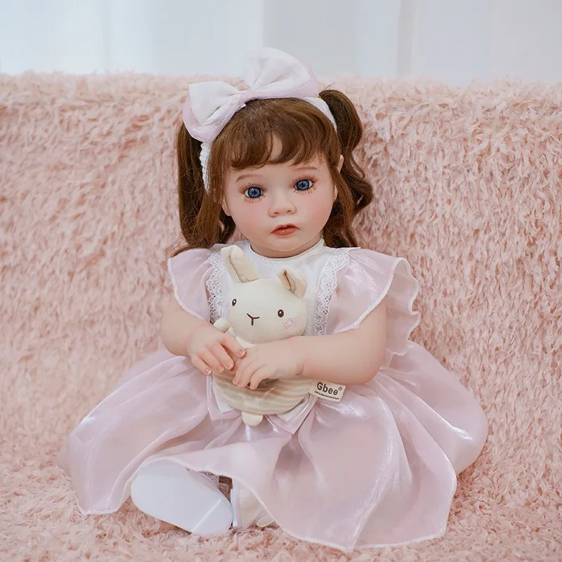 

20-дюймовая высококачественная мягкая виниловая силиконовая кукла возрождения ручной работы с 3D росписью, реалистичная кукла DQ20, милая кукла, игрушка для раннего образования D