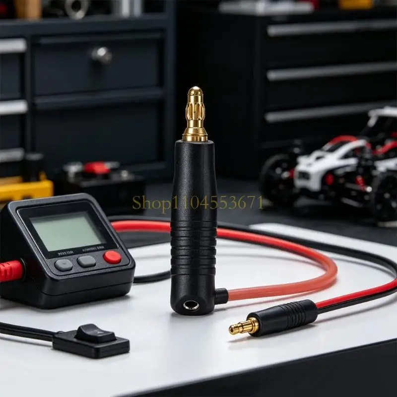 Best Seller 3.5 to 4.0mm Banana Coupler for Radio-Control Motor Wiring Setups, Gold-Finished Contact Areas with a No-Wire Black