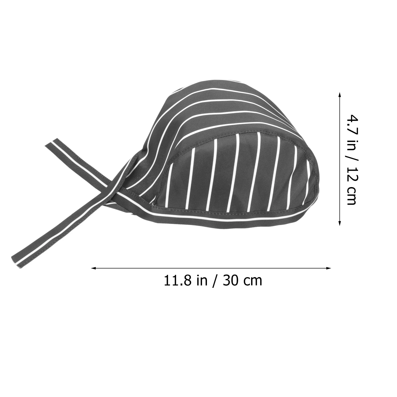 2Pcs Chef Hat with Ties Black White Cotton Cloth Chef Caps for Kitchen Cooking Restaurant Catering Baking Cook Waiter