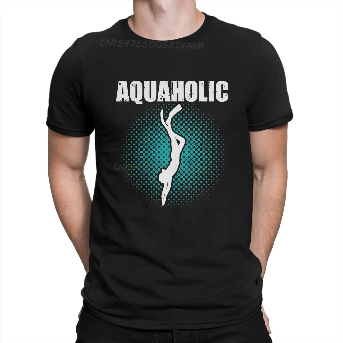 Diving Promotion T Shirt for Men Aquaholic Scuba Camisas Basic T-shirts Personalize Christmas Gifts Tops