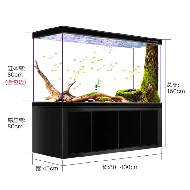 Luxury Fish Tanks Aquariums Modern Living Room Originality Glass Aquariums Cabinet Multifunction Pet Products Аквариум LLAQ