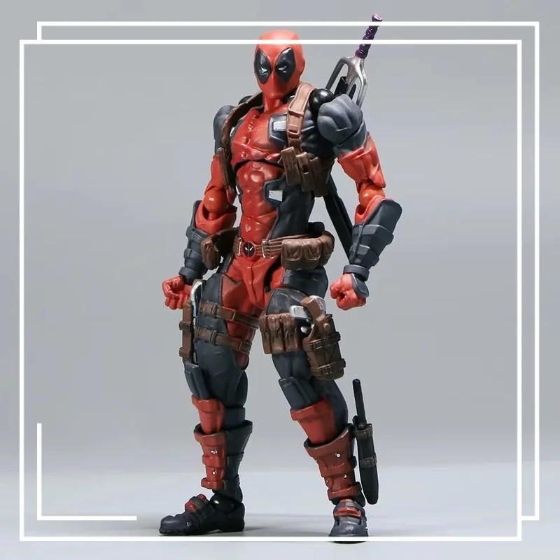 ฟิกเกอร์ Marvel Revoltex Deadpool 025EX 2.0 แบบขยับได้ - โมเดลสะสมที่สามารถปรับท่าทางได้หลากหลาย เหมาะสำหรับเป็นของขวัญในกล่องเดิม