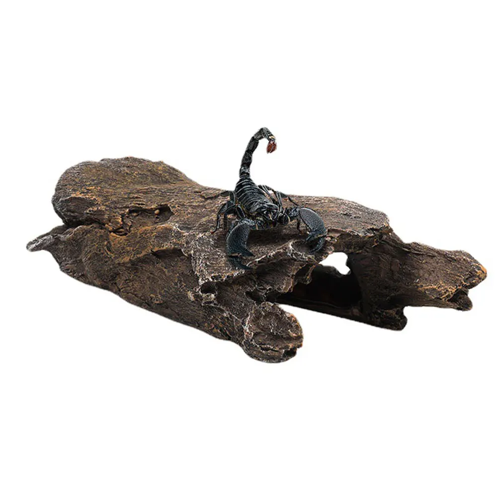 

Decorative Aquarium Stump Resin Tree Trunk Realistic Fish Tank Ornament Wear-Resistant DIY Landscape for Home Desktop