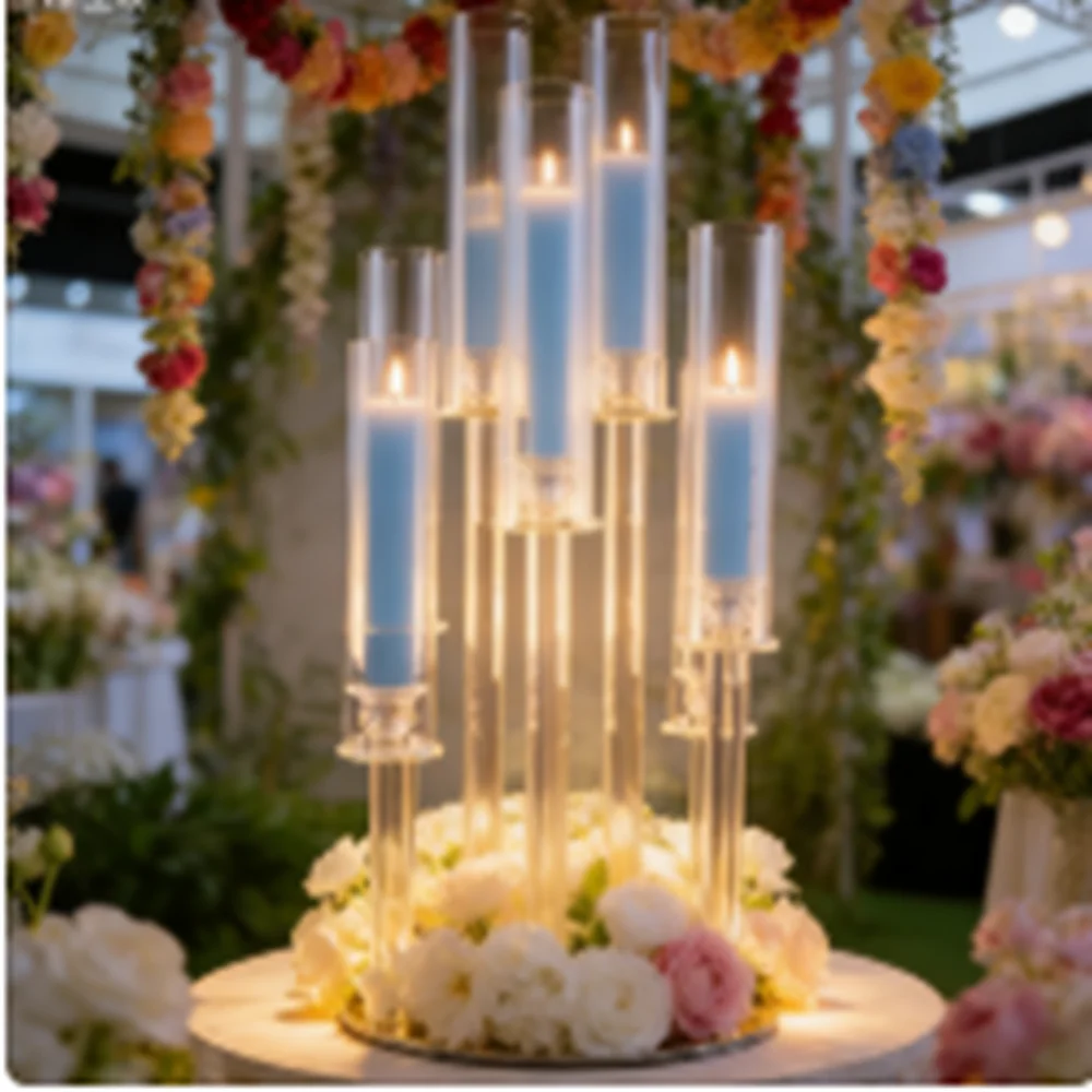 

Не можно использовать настоящую свечу) украшение, 8-ручевой хрустальный кластер, круглый конический подсвечник для канделябры для вотивной стойки или светодиодных свечей